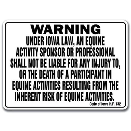 SIGNMISSION 14 in Height, 10 in Width, Plastic, 10" x 14", WS-Iowa Equine WS-Iowa Equine